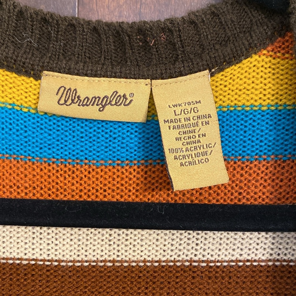 ⭐ Wrangler Vintage Colorful Western Long Cardigan Sweater - Multicolor - Picture 2 of 6